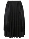 Comme Des Garçons Comme Des Garcons Pleated Midi Skirt In Black