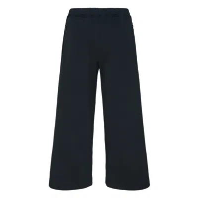 Comme Des Garcons Black Polyester Jersey Wide-leg Pants In Black