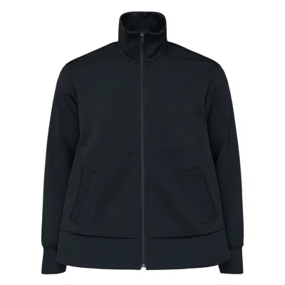Comme Des Garcons Black Polyester Jersey Zip Jacket