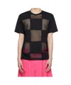 Comme Des Garçons Black Polyester Piqué X Mesh T-shirt