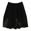 Comme Des Garcons Black Polyester Thick Patchwork Skirt In Black