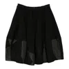 Comme Des Garcons Black Polyester Thick Patchwork Skirt In Black