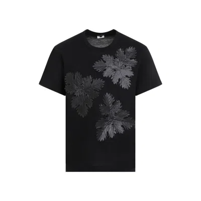 Comme Des Garçons Black Printed Leaf T-shirt