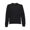 Comme Des Garçons Black Pure Wool Crewneck Sweater