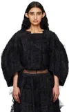 Comme Des Garçons Black Ruched Jacket In 1 Black