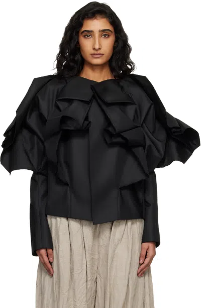 Comme Des Garçons Black Ruffled Jacket