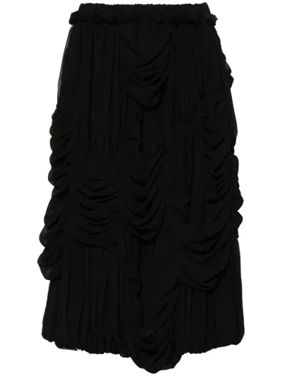 Comme Des Garçons Black Ruffled Skirt