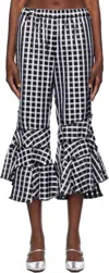 Comme Des Garçons Elastic Waist Casual Pants In Black/white