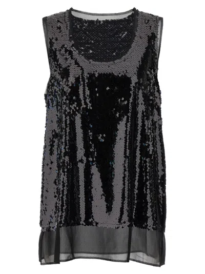 COMME DES GARÇONS BLACK SEQUIN TOP