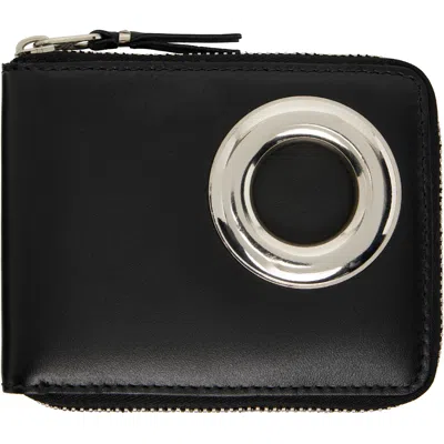 Comme Des Garçons Black Silver Eyelet Wallet In 1 Black