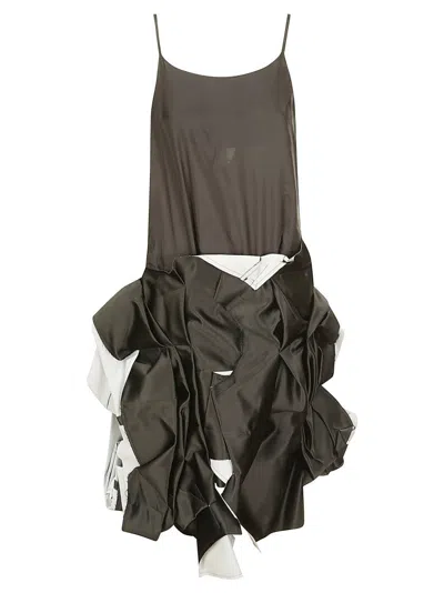 Comme Des Garçons Black Slip Top Multi-layered Skirt