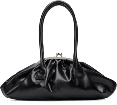 Comme Des Garçons Artificial Leather Top Handle In Black