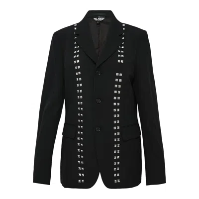 Comme Des Garcons Black Studs Wool Jacket In Black