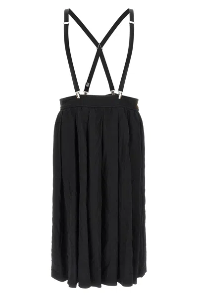 Comme Des Garcons Black Suspender Skirt In Black