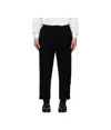 Comme Des Garçons Black Tapered Wool Trousers