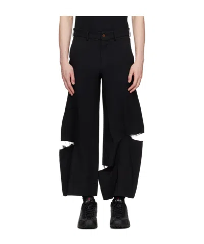 Comme Des Garçons Black Thick Gabardine Trousers