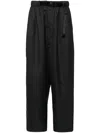 Comme Des Garçons Belted Casual Pants In Black