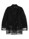 Comme Des Garçons Layered Sheer Jacket Longline Design