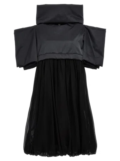 COMME DES GARÇONS BLACK TWO-MATERIAL DRESS