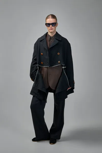 Comme Des Garcons Black Unisex Coat In Black