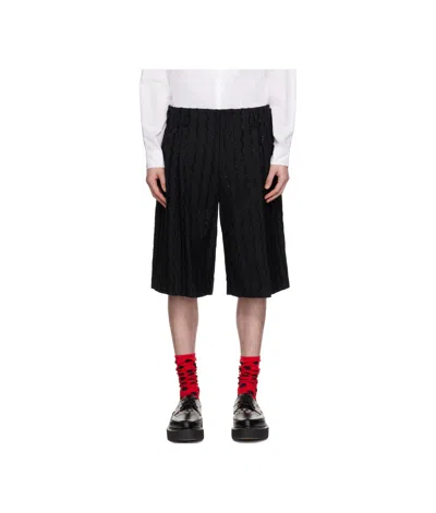 Comme Des Garçons Black Viera Mall Embroidery Shorts