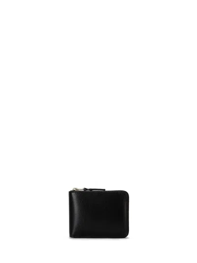 Comme Des Garçons Black Wallet With Gold Zip