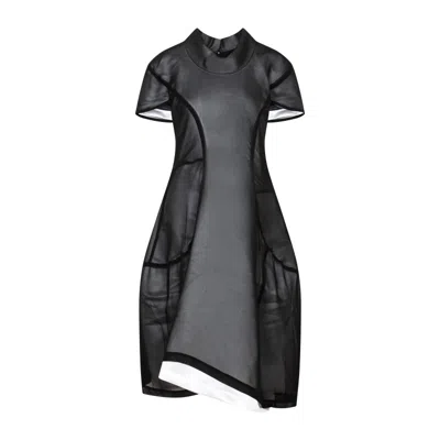 COMME DES GARÇONS COMME DES GARÇONS BLACK WHITE POLYESTER MINI DRESS