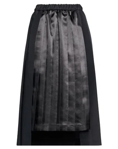 Comme Des Garçons Black Woman Midi Skirt Black Size S Polyester In Multi