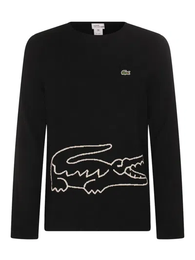 Comme Des Garçons Black Wool Crocodile Sweater