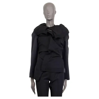 Pre-owned Comme Des Garçons Comme Des Garcons Black Wool Deconstructed Pinstripe Jacket S