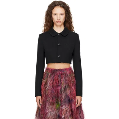 Comme Des Garçons Black Wool Doeskin Jacket