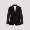 Comme Des Garçons Single-breasted Embroidered Blazer In Black