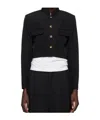 Comme Des Garçons Black Wool  Polyester Doeskin Blazer