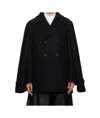 Comme Des Garçons Black Wool Short Beaver Jacket In Black