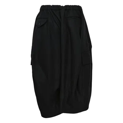 Comme Des Garcons Black Wool/nylon Flannel Pocket Pants In Black