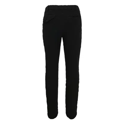 Comme Des Garcons Black Wool/nylon Tweed Straight Pants In Black