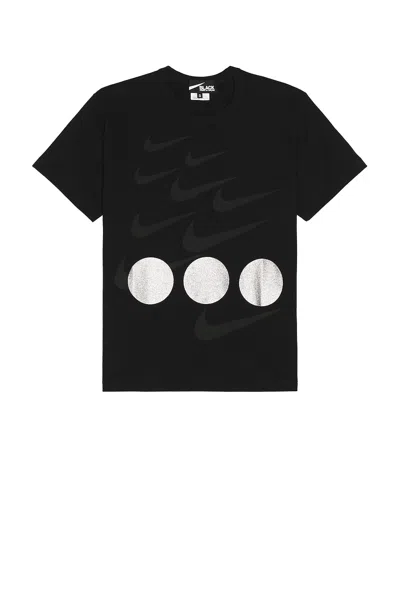 Comme Des Garcons Black X Nike Print Tee In Black