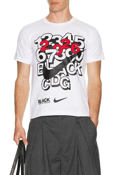 Comme Des Garcons Black X Nike Tee In White