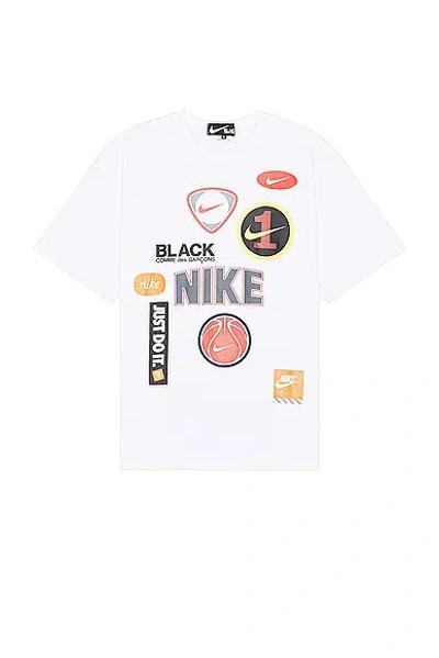 Comme Des Garcons Black X Nike Tee In White