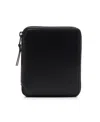 Comme Des Garçons Vertical Zip Around Wallet With Coin Pocket In Black