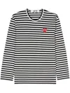 Comme Des Garçons Comme Des Garcons Logo Striped Cotton T Shirt