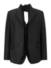 Comme Des Garçons Double Layer Effect Blazer In Black