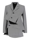 Comme Des Garçons Blazer Asimmetrico In Gray