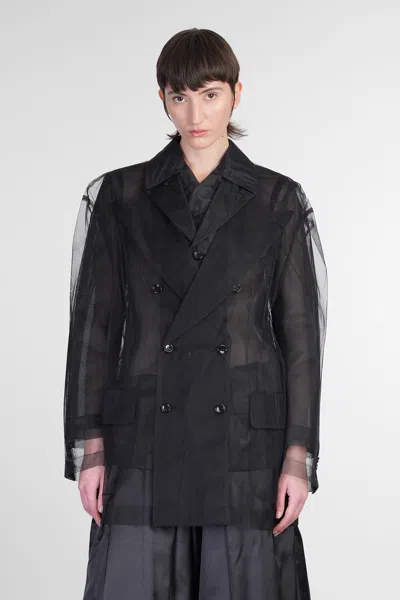 Comme Des Garçons Blazer In Black Nylon