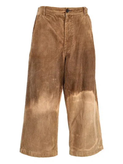 Pre-owned Comme Des Garçons Bleached-effect Trousers In Neutral