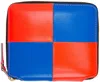 Comme Des Garçons Blue & Orange Fluo Squares Wallet In Blue/orange
