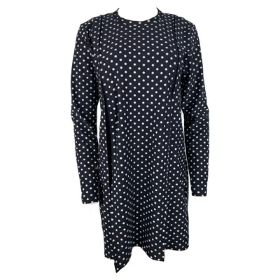 Pre-owned Comme Des Garçons Blue And White Mini Dress, Size L