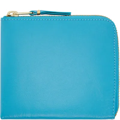 Comme Des Garçons Blue Classic Leather Wallet In 1 Blue