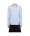 Comme Des Garçons Blue Cotton Broad Stripe Shirt