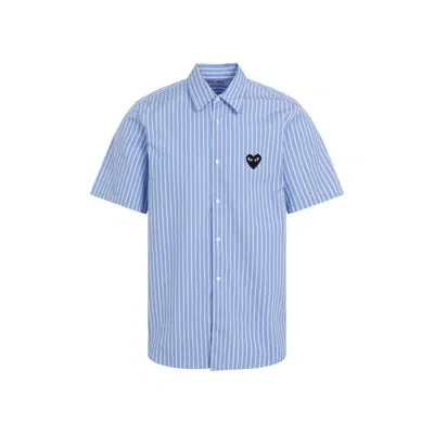 Comme Des Garçons Blue Cotton Striped Shirt
